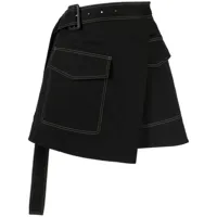 helmut lang minijupe à design portefeuille - noir