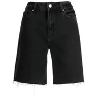 paige short en jean sammy à taille haute - noir