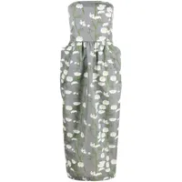 bernadette robe-bustier kena à fleurs - gris