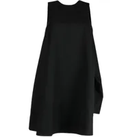 jnby robe courte sans manches à design asymétrique - noir
