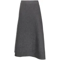 jil sander jupe évasée à taille haute - gris