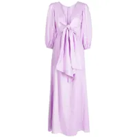faithfull the brand robe longue mia en lin - violet