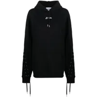 jean paul gaultier hoodie à détail de laçage - noir
