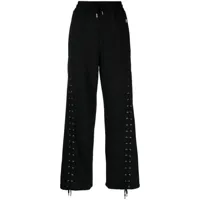 jean paul gaultier pantalon ample à détail de laçage - noir