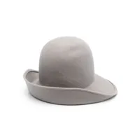 emporio armani chapeau à design asymétrique - gris