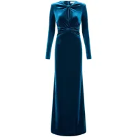 rebecca vallance robe longue brandy à détail de nœud - bleu