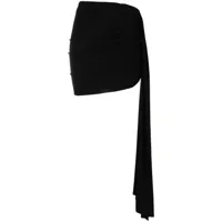 magda butrym minijupe drapée à design asymétrique - noir