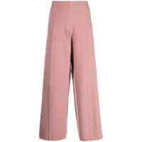 pringle of scotland pantalon ample à détails de coutures - rose