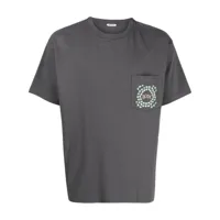 bode t-shirt en coton à logo brodé - gris