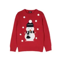 il gufo pull snowman christmas - rouge