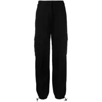 versace jeans couture pantalon cargo à patch logo - noir