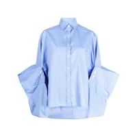 kolor chemise superposée à manches bouffantes - bleu