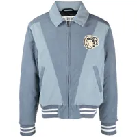 billionaire boys club veste en velours côtelé à patch logo - bleu