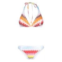 missoni bikini imprimé à bonnets triangles - orange