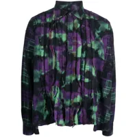 needles chemise en flanelle à motif tie dye - violet