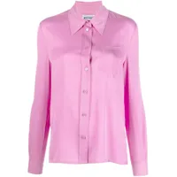 moschino jeans chemise à col pointu - rose