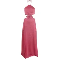 oséree robe longue lumièrie à découpes - rose