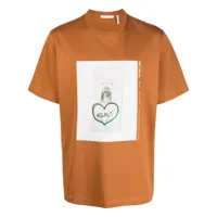 helmut lang t-shirt à logo imprimé - marron
