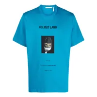 helmut lang t-shirt en coton à imprimé photographique - bleu