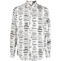 fiorucci chemise boutonnée à logo imprimé - blanc
