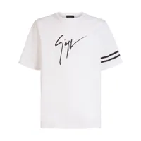 giuseppe zanotti logo-print cotton t-shirt - blanc