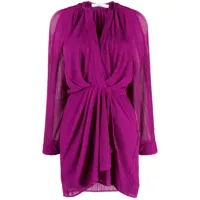 iro robe courte drapée à effet de transparence - violet