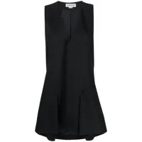 victoria beckham robe courte à modèle veston - noir