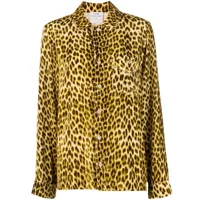 forte forte chemise en velours à imprimé léopard - tons neutres