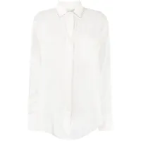 forte forte chemise boutonnée à strass - blanc