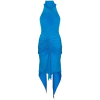 alex perry robe asymétrique à dos-nu - bleu