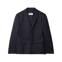 off-white blazer en jacquard shibori à taille ceinturée - noir