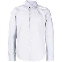 lanvin chemise en coton à carreaux - gris