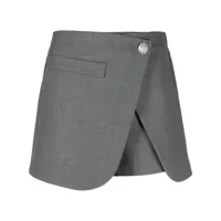 maje short à design portefeuille - gris