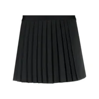 maje jupe-short plissée à taille haute - noir