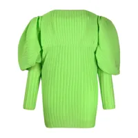 solace london robe courte skye à design plissé - vert