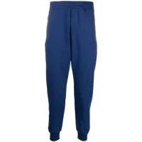 alexander mcqueen pantalon de jogging à logo imprimé - bleu