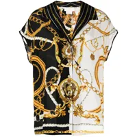 camilla chemise en soie à motif baroque - multicolore