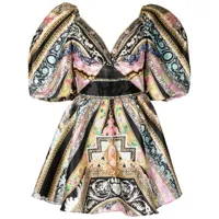 camilla robe courte florence à col v - multicolore