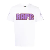 a bathing ape® t-shirt en coton à logo imprimé - blanc