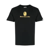 a bathing ape® t-shirt en coton à logo imprimé - noir