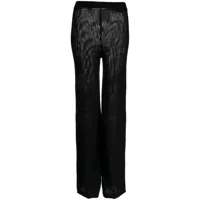 cynthia rowley pantalon en maille à taille haute - noir