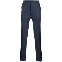 corneliani pantalon droit à carreaux - bleu