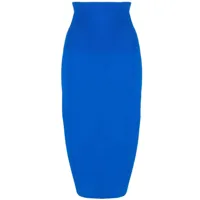 victoria beckham jupe crayon à taille haute - bleu