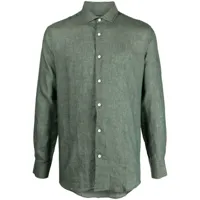 frescobol carioca chemise antonio en lin à manches longues - vert
