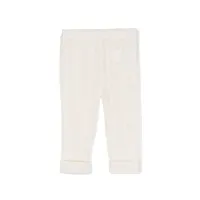 ralph lauren kids pantalon en maille torsadée - blanc
