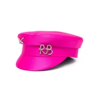 ruslan baginskiy casquette gavroche à logo appliqué - rose
