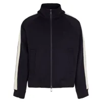 emporio armani veste zippée à bandes contrastantes - noir