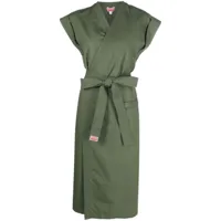 kenzo robe mi-longue à design portefeuille - vert