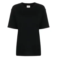 khaite t-shirt en coton à patch logo - noir