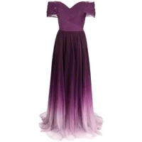 ana radu robe longue à effet dégradé - violet